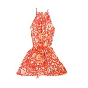 ⭐️Lucky Brand orange floral print sundress size XS